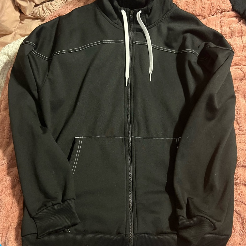 Adidas Black Hoodie with White Logo